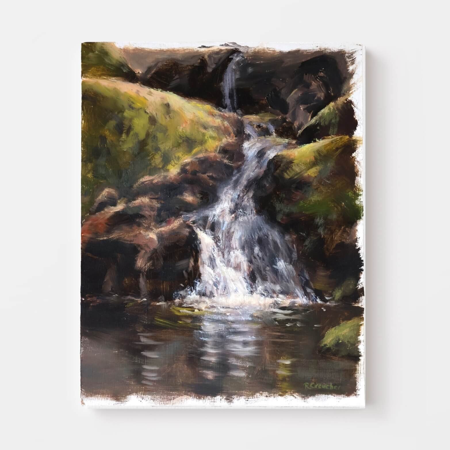 Waikato painting- "Waterfall Study" - Rosanne Croucher Art